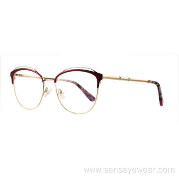 Ladies Fashion Metal Cat Eye Optical Frames